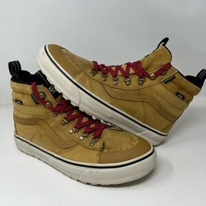 Vans Sk8 Hi MTE Insulated Waterproof Men’s cold weather Shoes Size 11 Tan Red
